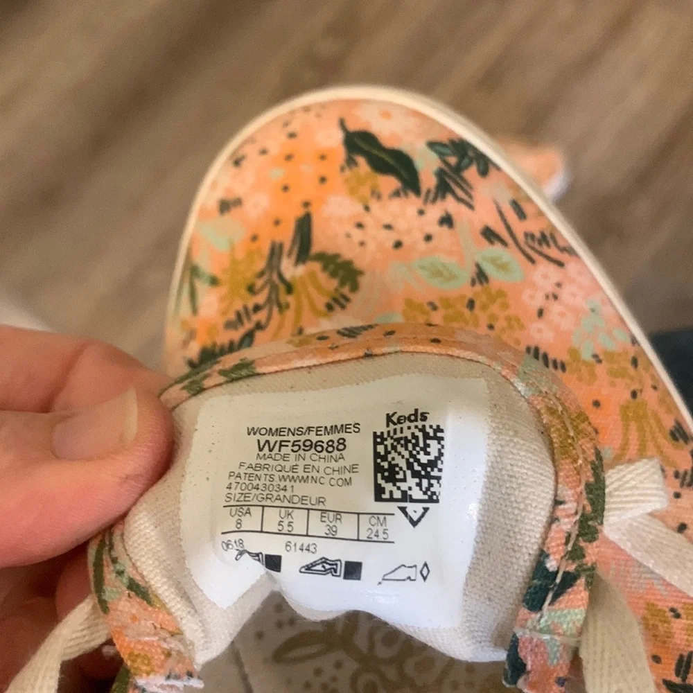 Keds 8 Medium Rifle Paper Company sneakers with minimal wear, great condition - Picture 4 of 7